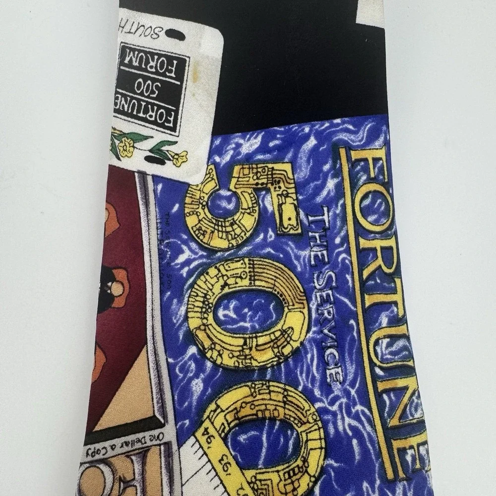 VTG Nicole Miller Fortune 500 Silk Tie Texas Poker Wall Street Casino